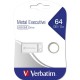 USB флеш накопичувач Verbatim 64GB Metal Executive Silver USB 2.0 (98750) 