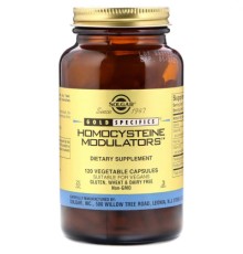 Вітамін Solgar Модулятор Гомоцистеїну, Homocysteine Modulators, 120 Вегетар (SOL-01411)