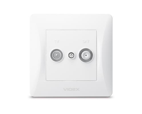 ТВ розетка Videx BINERA TV + SAT кінцева біла (VF-BNSK2TVS)