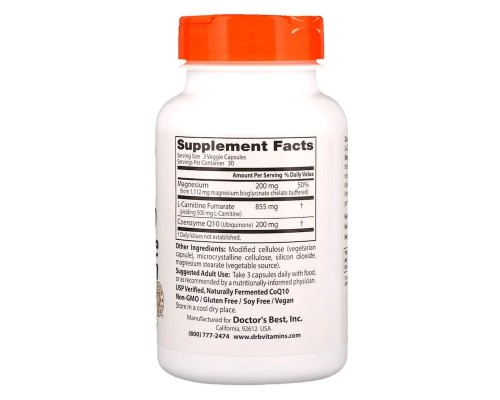 Антиоксидант Doctor's Best Коензим Q10, L-Карнитин і Магній, CoQ10 L-Carnitine Magnesiu (DRB-00477) Антиоксидант Doctor's Best Коензим Q10, L-Карнитин і Магній, CoQ10 L-Carnitine Magnesiu (DRB-00477)