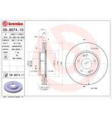 Гальмівний диск Brembo 09.9574.10