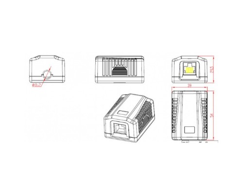 Комп'ютерна розетка Cablexpert RJ45x1 FTP, cat.6 (NCAC-1F6-01) Комп'ютерна розетка Cablexpert RJ45x1 FTP, cat.6 (NCAC-1F6-01)