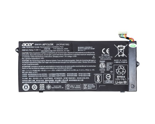 Акумулятор до ноутбука Acer Chromebook C720 (AP13J3K) 11.25V 45Wh (NB410408) 