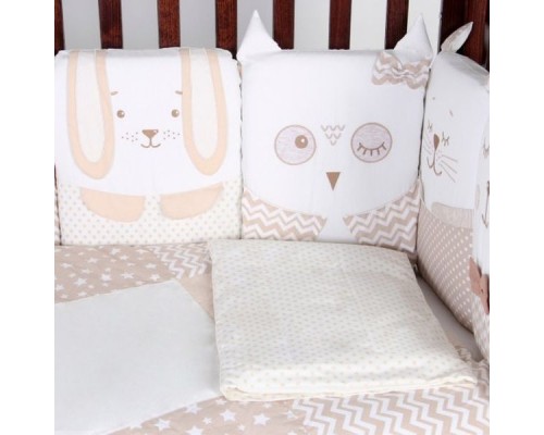 Дитячий постільний набір Верес Smiling animals beige new (216.06.110*90)