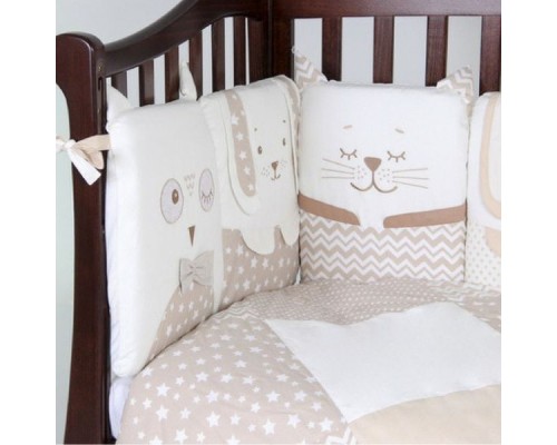 Дитячий постільний набір Верес Smiling animals beige new (216.06.110*90)