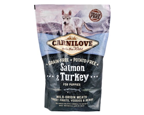 Сухий корм для собак Carnilove Puppy Salmon and Turkey 1.5 кг (8595602508839)