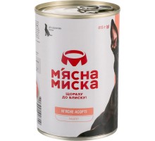 Консерви для собак М'ясна Миска паштет м’ясне асорті 415 г (4820255190310)