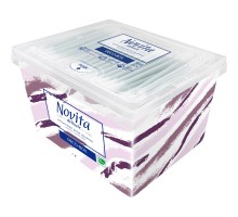 Ватні палички Novita Delicate Deco-box у квадратній коробці 300 шт. (4823071643909)