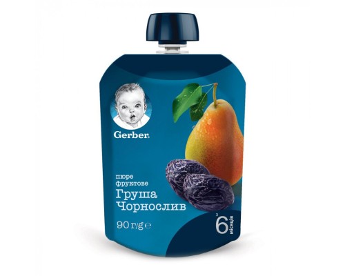 Дитяче пюре Gerber Груша і чорнослив 90 г (7613036346375)