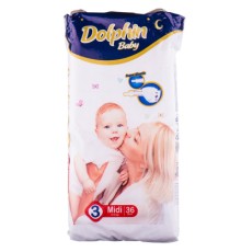 Підгузки Dolphin Midi 3 5 - 9 кг 36 шт (8680131203383)