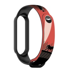 Ремінець до фітнес браслета Armorstandart Superhero для Xiaomi Mi Band 7/6/5 Bat siluet Black (ARM59264)