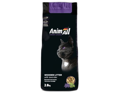 Наповнювач для туалету AnimAll Деревний з ароматом лаванди 2.8 кг (111283)