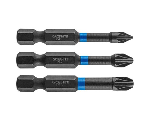 Набір біт Graphite ударні 3 од., 1/4