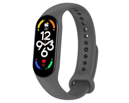 Ремінець до фітнес браслета BeCover Silicone для Xiaomi Mi Smart Band 7 Gray (707480)