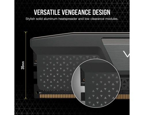 Модуль пам'яті для комп'ютера DDR5 32GB (2x16GB) 5600 MHz Vengeance Black Corsair (CMK32GX5M2B5600C36)