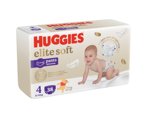Підгузки Huggies Elite Soft 4 (9-14 кг) Mega 38 шт (5029053549323)