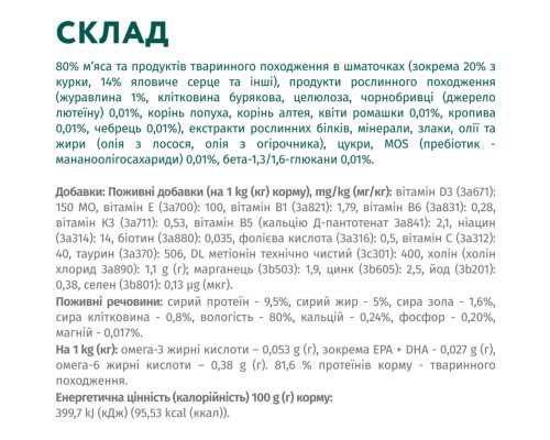 Вологий корм для собак Optimeal з яловичиною та журавлиною в желе 100 г (4820215369626)