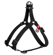 Шлея для собак WAUDOG Waterproof з QR-паспортом М Ш 20 мм Д 50-80 см чорна (27651)