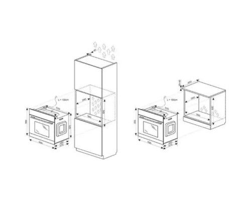 Комплект вбудованої техніки Hansa Духова шафа + варильна панель газова Hansa FCGI69329