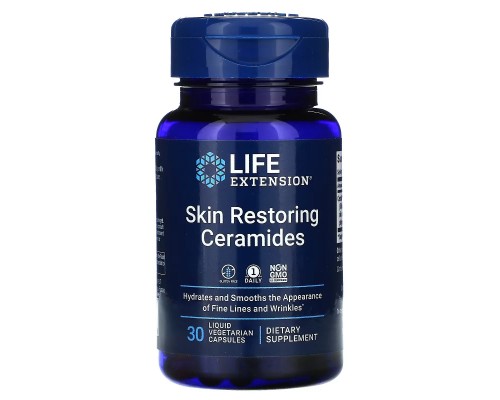Трави Life Extension Кераміди для відновлення шкіри, Skin Restoring Ceramides, 30 жид (LEX-20963)