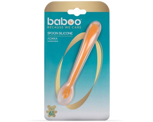 Набір дитячого посуду Baboo ложка силіконова від 6 міс. помаранчева (10-008)