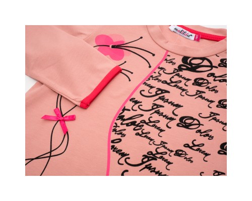 Піжама дитяча Matilda з квіточками (7294-3-128G-peach)