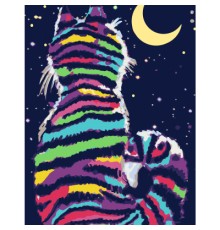 Картина по номерам Rosa Start Cat and Moon 35 х 45 см (4823098535935)