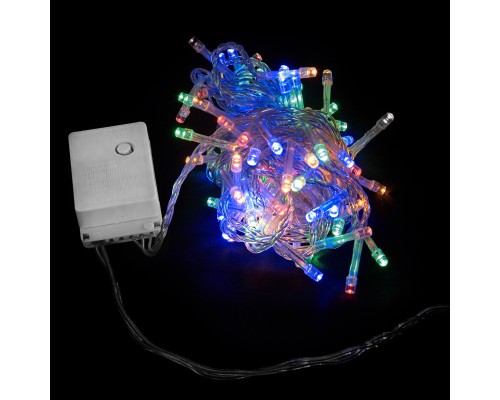 Гірлянда Delux STRING С 200 LED 10m мульти/прозорий IP20 (90009499)