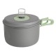 Набір туристичного посуду Bo-Camp Explorer XL Hard Anodized 4 предмети Сірий/Зелений (2200249)