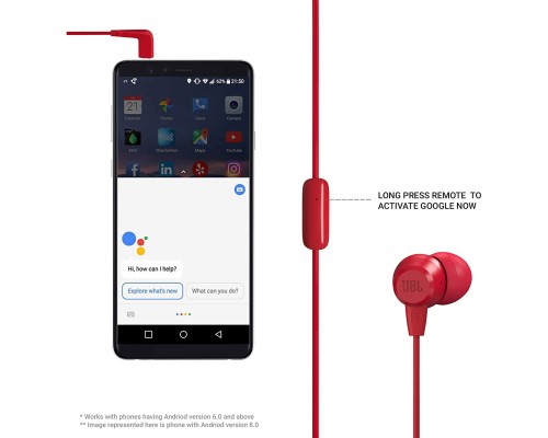 Навушники JBL C50 HI Red (JBLC50HIRED)