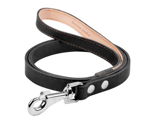 Повідок для собак Collar одинарний непрошитий Ш 16 мм Д 122 см чорний (04561)