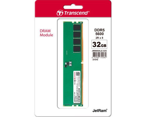 Модуль пам'яті для комп'ютера DDR5 32GB 5600 MHz JetRam Transcend (JM5600ALE-32G)