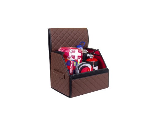 Сумка-органайзер EVAtech ECO S 30x30x35 см коричнева з коричневою ниткою (EHECESZZBR)