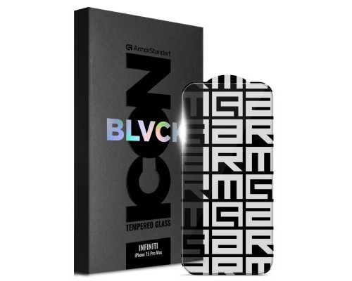 Скло захисне Armorstandart Infinity Black Icon 2.75D Apple iPhone 15 Pro Max (ARM73957)