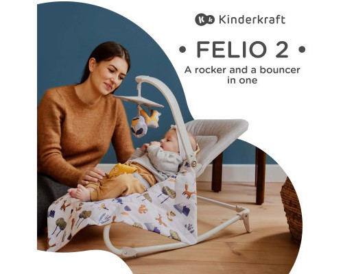 Крісло-гойдалка Kinderkraft Felio 2 Stone Grey (5902533921119) Крісло-гойдалка Kinderkraft Felio 2 Stone Grey (5902533921119)