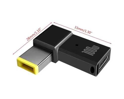 Перехідник PD 100W USB-C F to DC Male Jack square mouth Lenovo Thinkpad ST-Lab (PD100W-Lenovo)
