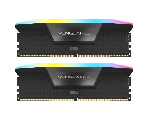 Модуль пам'яті для комп'ютера DDR5 64GB (2x32GB) 6000 MHz Vengeance RGB Corsair (CMH64GX5M2B6000C38)