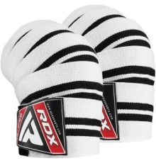 Бинт для спорту RDX на коліна K1 GYM Knee Wraps White/Black Plus (WAH-K1W+)