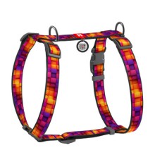 Шлея для собак WAUDOG Nylon з QR-паспортом анатомічна H-подібна 