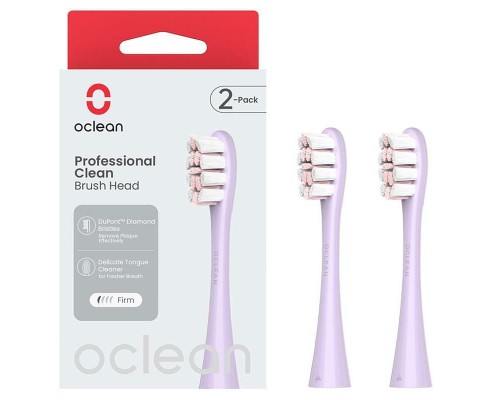 Насадка для зубної щітки Oclean P1C13 P02 Professional Clean Brush Head Purple (2 шт) (6970810554151)