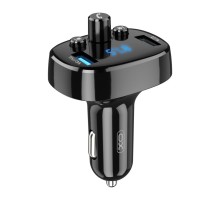 FM модулятор XO BCC-02 3.1A/2 USB Black (ВCC-02) 