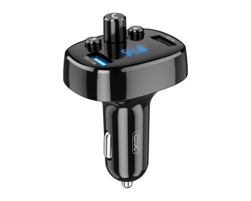 FM модулятор XO BCC-02 3.1A/2 USB Black (ВCC-02) 