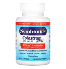 Вітамінно-мінеральний комплекс Symbiotics Молозиво, Colostrum Plus, 60 вегетарианских капсул (SYM04011)