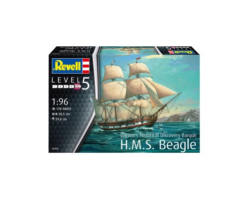 Збірна модель Revell Барк H.M.S. Beagle рівень 4 масштаб 1:96 (RVL-05458)