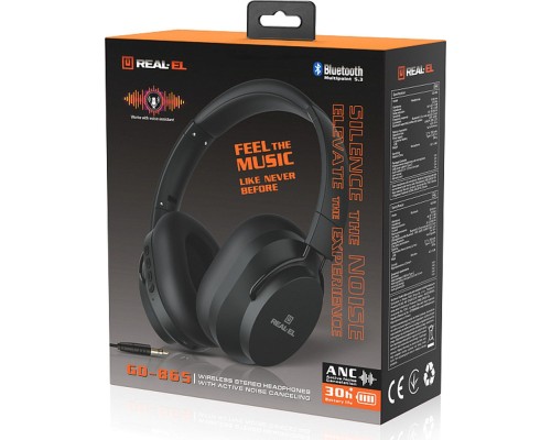 Навушники REAL-EL GD-865 Black (EL124100056)