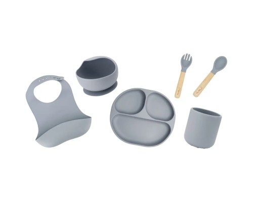 Набір дитячого посуду MoMi AMI grey (AKCE00044)