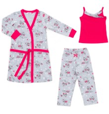 Піжама дитяча Matilda з халатом (7463-110G-fuchsia)