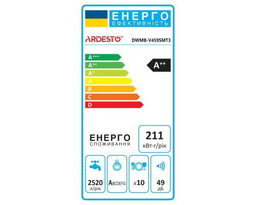 Посудомийна машина Ardesto DWMB-V459SMT3