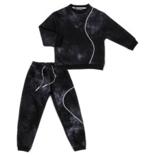 Спортивний костюм дитячий A-Yugi флісовий (7294-03-134G-black)