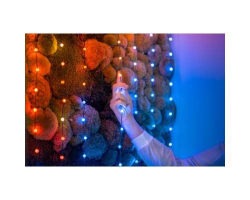 Гірлянда Twinkly Smart LED Strings USB 100 Pearl-shaped RGB LEDs, Clear Wire, USB-C 6м (TWKP100RGB-T)